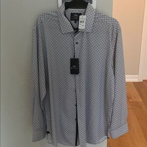 Men's WRK Geometric Pattern Shirt - grey